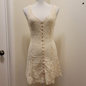 NEW Forever 21 Cream Lace Knit Dress Small